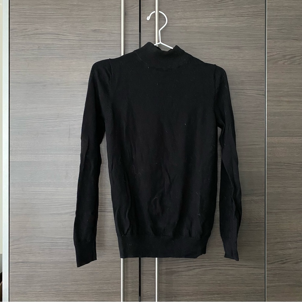 Muji Black Mock Neck Sweater